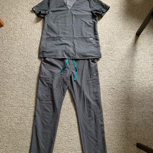 Gray Women's Scrub Set